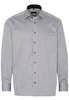 ETERNA LANGE MOUW OVERHEMD COMFORT FIT ZILVER GRIJS MET RELIËF