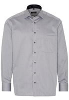 ETERNA LANGE MOUW OVERHEMD COMFORT FIT ZILVER GRIJS MET RELIËF