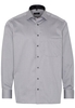ETERNA LANGE MOUW OVERHEMD COMFORT FIT ZILVER GRIJS MET RELIËF
