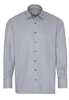 ETERNA LANGE MOUW OVERHEMD COMFORT FIT ZILVER GRIJS MET RELIËF