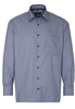 ETERNA LANGE MOUW OVERHEMD COMFORT FIT BLAUW MET RELIËF