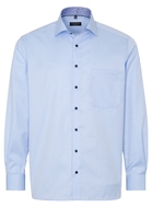 ETERNA LANGE MOUW OVERHEMD COMFORT FIT COVER SHIRT TWILL LICHTBLAUW