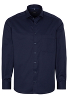 ETERNA LANGE MOUW OVERHEMD COMFORT FIT COVER SHIRT TWILL MARINEBLAUW