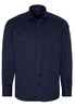 ETERNA LANGE MOUW OVERHEMD COMFORT FIT COVER SHIRT TWILL MARINEBLAUW