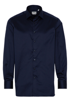 ETERNA LANGE MOUW OVERHEMD COMFORT FIT GENTLE SHIRT TWILL BLAUW UNI