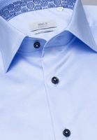 ETERNA LANGE MOUW OVERHEMD COMFORT FIT GENTLE SHIRT TWILL LICHTBLAUW
