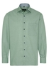 ETERNA LANGE MOUW OVERHEMD COMFORT FIT GROEN/WIT MET RELIËF