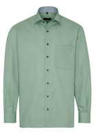 ETERNA LANGE MOUW OVERHEMD COMFORT FIT GROEN/WIT MET RELIËF