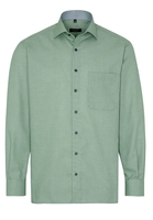 ETERNA LANGE MOUW OVERHEMD COMFORT FIT GROEN/WIT MET RELIËF