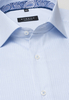ETERNA LANGE MOUW OVERHEMD COMFORT FIT KEPERBINDING LICHT BLAUW / WIT