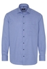 ETERNA LANGE MOUW OVERHEMD COMFORT FIT KETTLANCÈ BLAUW MET RELIËF