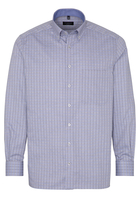 ETERNA LANGE MOUW OVERHEMD COMFORT FIT OXFORD LILA/BLAUW GERUIT
