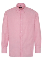 ETERNA LANGE MOUW OVERHEMD COMFORT FIT OXFORD ROOD/WIT GESTREEPT