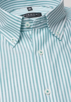 ETERNA LANGE MOUW OVERHEMD COMFORT FIT OXFORD TURKOOIS / WIT GESTREEPT