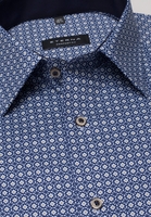 ETERNA LANGE MOUW OVERHEMD COMFORT FIT PINPOINT BLAUW PRINT