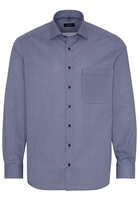 ETERNA LANGE MOUW OVERHEMD COMFORT FIT PINPOINT BLAUW PRINT