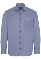 ETERNA LANGE MOUW OVERHEMD COMFORT FIT PINPOINT MARINEBLAUW PRINT