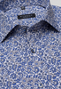 ETERNA LANGE MOUW OVERHEMD COMFORT FIT POPELINE BLAUW / GRIJS PRINT