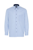 ETERNA LANGE MOUW OVERHEMD COMFORT FIT POPELINE BLAUW GERUIT
