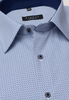 ETERNA LANGE MOUW OVERHEMD COMFORT FIT POPELINE BLAUW PRINT