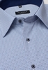 ETERNA LANGE MOUW OVERHEMD COMFORT FIT POPELINE BLAUW PRINT