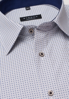 ETERNA LANGE MOUW OVERHEMD COMFORT FIT POPELINE BLAUW PRINT
