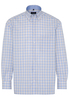 ETERNA LANGE MOUW OVERHEMD COMFORT FIT POPELINE LICHTBLAUW / BEIGE