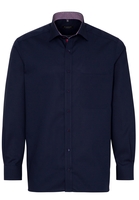 ETERNA LANGE MOUW OVERHEMD COMFORT FIT POPELINE MARINEBLAUW UNI