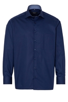 ETERNA LANGE MOUW OVERHEMD COMFORT FIT POPELINE MARINEBLAUW UNI