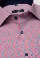 ETERNA LANGE MOUW OVERHEMD COMFORT FIT POPELINE ROOD PRINT