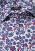 ETERNA LANGE MOUW OVERHEMD COMFORT FIT POPELINE ROOD PRINT