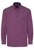 ETERNA LANGE MOUW OVERHEMD COMFORT FIT POPELINE ROOD/BLAUW GERUIT