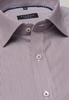 ETERNA LANGE MOUW OVERHEMD COMFORT FIT POPELINE WIJN ROOD / WIT