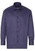 ETERNA LANGE MOUW OVERHEMD COMFORT FIT SATIJNBINDING BLAUW PRINT