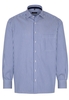 ETERNA LANGE MOUW OVERHEMD COMFORT FIT SATIJNBINDING BLAUW/WIT