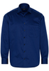 ETERNA LANGE MOUW OVERHEMD COMFORT FIT SATIJNBINDING BLAUW/ZWART