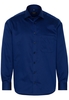 ETERNA LANGE MOUW OVERHEMD COMFORT FIT SATIJNBINDING BLAUW/ZWART