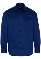 ETERNA LANGE MOUW OVERHEMD COMFORT FIT SATIJNBINDING BLAUW/ZWART