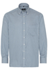 ETERNA LANGE MOUW OVERHEMD COMFORT FIT SATIJNBINDING GROEN/WIT