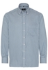 ETERNA LANGE MOUW OVERHEMD COMFORT FIT SATIJNBINDING GROEN/WIT