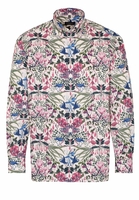 ETERNA LANGE MOUW OVERHEMD COMFORT FIT SATIJNBINDING KLEURRIJK PRINT