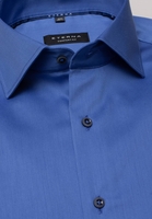 ETERNA LANGE MOUW OVERHEMD COMFORT FIT SATIJNBINDING KONINGSBLAUW UNI