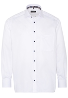 ETERNA LANGE MOUW OVERHEMD COMFORT FIT SATIJNBINDING WIT UNI