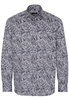 ETERNA LANGE MOUW OVERHEMD COMFORT FIT SATIJNBINDING ZILVER GRIJS