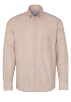 ETERNA LANGE MOUW OVERHEMD COMFORT FIT SOFT TAILORING LINNEN BEIGE UNI