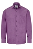 ETERNA LANGE MOUW OVERHEMD COMFORT FIT SOFT TAILORING TWILL AUBERGINE
