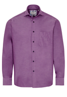 ETERNA LANGE MOUW OVERHEMD COMFORT FIT SOFT TAILORING TWILL AUBERGINE