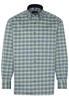 ETERNA LANGE MOUW OVERHEMD COMFORT FIT TWILL GROEN/BLAUW GERUIT