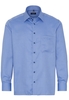 ETERNA LANGE MOUW OVERHEMD COMFORT FIT TWILL KORENBLAUW MET RELIËF