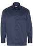 ETERNA LANGE MOUW OVERHEMD COMFORT FIT TWILL MARINEBLAU PRINT